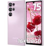 OUKITEL C61 Smartphone Pas Cher Android 15-16(4+12) Go +128Go(TF 1TB) Telephone Portable Pas Cher, 6.88" HD+ Écran, 5150mAh Telephone, 13MP+5MP Téléphone Gaming, 4G Dual SIM/GPS/Fingerprint/Face ID