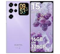 OUKITEL C62 Telephone Portable Pas Cher Android 15, 6.88" HD+ 90 Hz & Écran Arrière, 16(4+12) Go +128Go/1To Smartphone Pas Cher, 5150mAh Telephone 13MP+5MP, Dual SIM 4G/Fingerprint/Face ID/OTG-Violet
