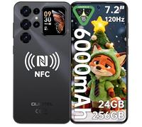 OUKITEL C68 Plus Telephone Portable - 24GO RAM+256GO ROM/TF 1TO 7.2"HD + Arrière Écran Smartphone 64MP+8MP 6000mAh Android 15 Téléphone portable Empreinte digitale/Face ID/Dual SIM/NFC/OTG/GPS - Nior