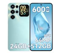 OUKITEL C68 Plus Telephone Portable Android 15, 24Go+512Go,7.2" HD & 1.81" Écran Arrière,Smartphone Pas Cher, 64MP+8MP Telephone Pas Cher Débloqué, 6000mAh & 120Hz, Bleu