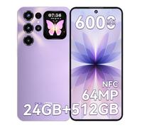 OUKITEL C68 Plus Telephone Portable Android 15, 24Go+512Go,7.2" HD & 1.81" Écran Arrière,Smartphone Pas Cher, 64MP+8MP Telephone Pas Cher Débloqué, 6000mAh & 120Hz, Violet
