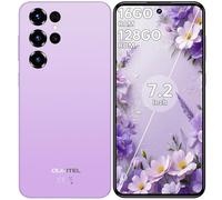 OUKITEL C68 Telephone Portable Android 15 - Smartphone Pas Cher 120Hz Telephone Portable Pas Cher 7.2 Pouces, 6000mAh, 16GO+128GO,Dual Sim 4G, 64MP+8MP,Fingerprint/Face ID/OTG/GPS,Violet