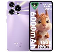 OUKITEL C69 Smartphone Pas Cher - 7.2" 120Hz 6000mAh Telephone Portable 16GO RAM+128GO ROM/TF 1TO 64MP+8MP Android 15,Smartphone Empreinte Digitale/Face ID/OTG/GPS,Violet