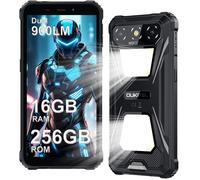 OUKITEL G5 Smartphone Robuste 16Go+256Go 6.0"" Android 14 6300mAh 13MP 900LM Double Lampe Camping Double SIM 4G NFC GPS - Noir