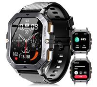 OUKITEL Montre Connectée Homme 2.02" HD Smartwatch avec Appel Bluetooth,100+Mode Sportifs, Montre Sport Surveiller Cardio Podometre, Sommeil,SpO2,Étanche 5ATM, Montre Connectée Android iOS,Noir