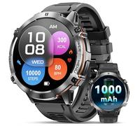 OUKITEL Montre Connectée Homme BT13 Batterie 1000mAh Écran AMOLED 1,73 Pouces Chat GPT Smartwatch IP68 Étanche 100 Modes Sportifs Montre Fréquence Cardiaque SpO2 Sommeil Moniteur pour Android/iOS