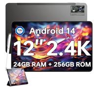 OUKITEL OT5S Android 14 Tablette - 12 Pouces Écran 2.4K, 24(6+18)Go RAM+256Go ROM/2To TF Tablette Gaming, 8250mAh Tablette Tactile Caméra 16MP, TÜV Tablet PC 4G LTE Double SIM/5G WiFi/Widevine L1/GPS