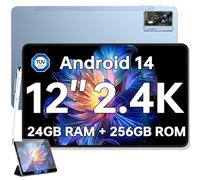 OUKITEL OT5S Android 14 Tablette - 12 Pouces Écran 2.4K, 24(6+18)Go RAM+256Go ROM/2To TF Tablette Gaming, 8250mAh Tablette Tactile Caméra 16MP, TÜV Tablet PC 4G LTE Double SIM/5G WiFi/Widevine L1/GPS