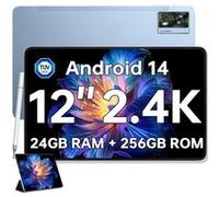 OUKITEL OT5S Android 14 Tablette - 12 Pouces Écran 2.4K, 24(6+18)Go RAM+256Go ROM/2To TF Tablette Gaming, 8250mAh Tablette Tactile Caméra 16MP, TÜV Tablet PC 4G LTE Double SIM/5G WiFi/Widevine L1/GPS-
