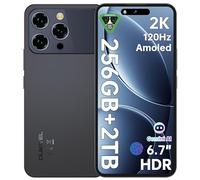 OUKITEL P1 Pro - Telephone Portable 16GO RAM+256GO ROM/TF 2TO AMOLED 6.7" 120Hz FHD+ Android 15, 50MP+32MP 1080*2412, 5150mAh MTK G100,Smartphone Empreinte écran/Face ID/NFC/OTG/GPS/4G Dual SIM,Noir