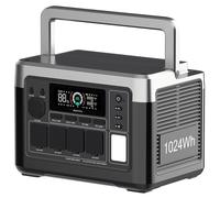 OUKITEL P1000 PLUS Centrale électrique portable, générateur solaire 1800W 1024Wh avec batterie LiFePO4, charge rapide, contrôle intelligent par application pour l'extérieur, le camping-car