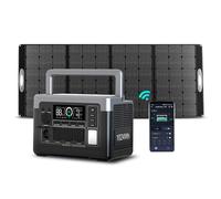 OUKITEL P1000 Plus Générateur Électrique Portable 1024Wh avec Panneau Solaire 430W, 1800W Station Générateur Solaire, 0-80% en 45 Minutes. Idéal pour le Camping et les Pannes de Courant