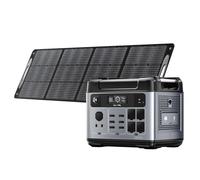 OUKITEL P2001 Plus Station électrique Portable 2048Wh et 200W Panneau Solaire, Batterie LiFePO4, 4 Sorties CA de 2400W (4800W Pic), Charge Rapide de 0 à 80% en 1 H pour Maison, Voyages et Camping
