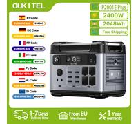 OUKITEL P2001E PLUS centrale électrique Portable 2400W générateur solaire 2048Wh Lifepo4 batterie maison sauvegarde Camping en plein air puissance Mobile 2400W 2048Wh