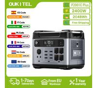 OUKITEL P2001E PLUS centrale électrique Portable 2400W générateur solaire 2048Wh Lifepo4 batterie maison sauvegarde Camping en plein air puissance Mobile 2400W 2048Wh