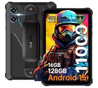 OUKITEL RT3 Plus - Tablette Incassable 10000mAh Tablette Durcie Android 15,16GORAM + 128GO ROM (TF 1To),4G Dual SIMM,Tablette Tactile 8 Pouces,16MP Caméra, IP68/GPS/OTG/NFC/2Ans Garantie,Blue