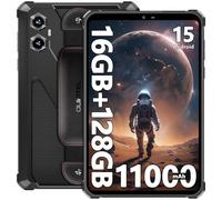 OUKITEL RT3 Plus Tablette Incassable Android 15, 11000mAh Tablette 8 Pouces, 16Go RAM + 128Go ROM/TF 1To Tablettes Tactile, 16MP Caméra Tablet Durcie, NFC/Dual SIM 4G/GPS/OTG - Noir