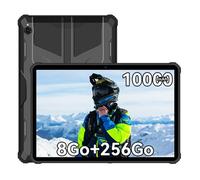 Oukitel RT5 Tablette Tactile Robuste 8Go RAM+256Go ROM 10.1""Écran Batterie 10000mAh Tablette PC Double SIM 4G LTE WIFI - Noir