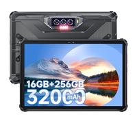 OUKITEL RT7 Tablette Incassable 32000mAh - 16GO(8+8) RAM + 256GO ROM, Tablette renforcée 10.1 FHD+,48MP+32MP Caméra, Tablette Tactile Android 13,Dual SIM 4G,IP68/IP69K/GPS/OTG/NFC/2Ans Garantie-Noir