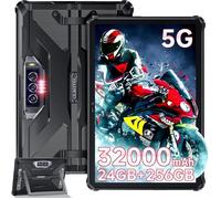 OUKITEL RT7 Tablette Incassable 5G,32000mAh Tablette Tactile 10.1 FHD+,24GO(12+12)+256GO,Android 13,48+32MP,,IP68/IP69K/GPS/OTG-NOIR