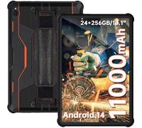 OUKITEL RT9 Tablette Tactile 11000mAh 24Go+256Go/TF 1To 10.1'' Tablette Tactile Android 14 Octocœur IP68 Dual SIM Face ID GPS Orange