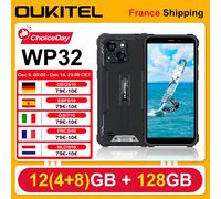 OUKITEL téléphone portable WP32 12GB(4 + 8) + 128GB 6300mAh octa-core 6.0 "HD + Smartphone incassable Android 13 reconnaissance faciale Orange