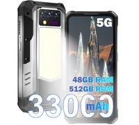 Smartphone Robuste OUKITEL WP100 Titan 5G 48GO+512GO 33000mAh 6.8"" FHD+ 200MP Téléphone Incassable avec 100 Lumen Projecteur NFC