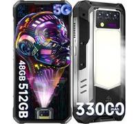 OUKITEL WP100 Titan Telephone Portable Incassable 5G 33000mAh 48+512GO 6,8" 1200 LM NFC Noir