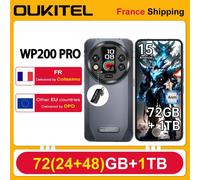OUKITEL WP200 Pro 5G 72(24 + 48)GB + 1TB téléphone portable robuste Android 15 6.7 ''120Hz 108MP + 32MP 8800mAh 45W double SIM/AI/NFC vert