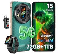 OUKITEL WP200 Pro 5G Téléphone Portable Incassable - 72GO RAM + 1TO ROM, Android 15 Smartphone Incassable 6.7''FHD+120Hz, 108MP+32MP, 8800mAh, Gemini AI/Dual SIM 5G/WiFi6/NFC avec Écouteurs/Montre
