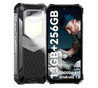 OUKITEL WP26 Smartphone Robuste 8Go + 256Go 10000mAh 6.58'' FHD+ Android 13 48MP Avec lumière Camping NFC Double Sim 4G GPS - Noir