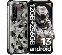 OUKITEL WP27 Smartphone Robuste IR Vision Nocturne 12Go+256 Go Caméra 64MP 6,8'' 8500mAh GPS NFC 4G Double SIM - Gris