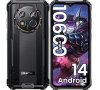 OUKITEL WP28E Téléphone Portable Incassable 2025 Android 14, 10600mAh/18W, 16Go RAM +64Go ROM/1To, Smartphone Incassable 6.52" Écran, Caméra 13MP, Telephone de Chantier Dual SIM/GPS/NFC/OTG - Noir