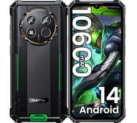 OUKITEL WP28E Téléphone Portable Incassable 2025 Android 14, 10600mAh/18W Smartphone Incassable, 16Go +64Go/1To, 6.52" HD, Octa-Core, 13MP Caméra, 4G Dual SIM/GPS/OTG/NFC Telephone de Chantier - Vert