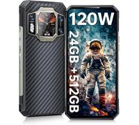 OUKITEL WP30 Pro 5G Incassable 24/512 Go 11000mAh/120W 120 Hz 6.78" FHD+ Android 13 Smartphone NFC/WiFi 6 - Noir