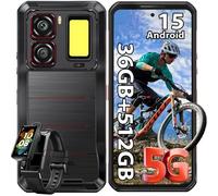 OUKITEL WP300 Smartphone 5G avec Montre Connect¿¿e 36Go+512Go 16000mAh Android 15 6.8"" 120Hz 108MP, Campeur Lumi¿¿re Dual SIM 5G/NFC Noir