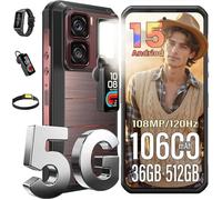 OUKITEL WP300 Smartphone Robuste 5G 36Go+512Go 6.8"" 108MP Telephone Portable Incassable Modulaire Oreillette Double SIM/NFC Or