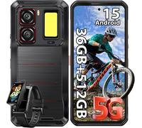 OUKITEL WP300 Telephone Portable Incassable 5G avec Montre Connect¿¿e 36Go+512Go 16000mAh Android 15 6.8"" 120Hz 108MP, Campeur Lumi¿¿re Dual SIM 5G/NFC Noir