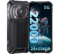 OUKITEL WP33 Pro 5G Incassable 22000mAh 24Go+256Go 64MP+32MP Parleur 136 DB 6.6"FHD+ Dual SIM Smartphone IP68/NFC/OTG/Face ID/GPS Noir