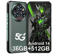 OUKITEL WP35 Pro 5G Smartphone Robuste 36Go+512Go 11000mAh 6.6"" FHD+ 2.4K Android 14 NFC OTG GPS Double SIM - Vert