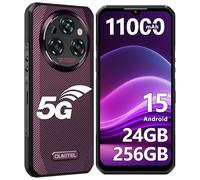 OUKITEL WP35 Téléphone Incassable 5G Android 15, 24GO+256GO/2TO Smartphone Incassable, MTK Dimensity 7025, 11000mAh/33W, 2.4K 6.6" FHD+ Telephone Chantier, 108MP+8MP Nocturne, 5G Dual SIM/NFC