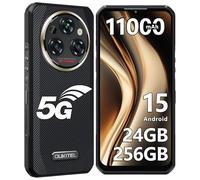OUKITEL WP35 Telephone Portable Incassable 5G Android 15, 24GO+256GO/2TO Smartphone Incassable, MTK Dimensity 7025, 11000mAh/33W, 2.4K 6.6" FHD+ Telephone Chantier, 108MP+8MP Nocturne, 5G Dual SIM/NFC