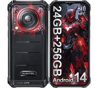OUKITEL WP36 Pro Téléphone Portable Incassable,24Go+256Go Noir