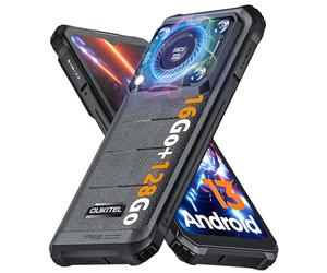 OUKITEL WP36 Téléphone Portable Incassable 2024 Android 13, 10600mAh/18W, 16Go+128Go ROM/1To TF, 13MP Smartphone Incassable, 6.52" HD+, 4G Dual SIM/NFC/Fingerprint/OTG/GPS Telephone de Chantier