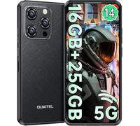 OUKITEL WP52 Téléphone Incassable 5G - 16 Go+256 Go(TF 2TB) Android 14 Smartphone Incassable,6,58 Pouces MTK Dimensity 6100+ 6500mAh Téléphone Portable Incassable,48MP/Dual SIM/IP68/NFC/OTG/GPS Noir