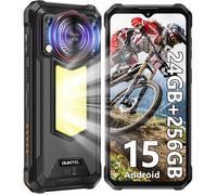 OUKITEL WP53 Pro Smartphone Robuste 24GO+256GO 6.52"" 900LM 11000mAh 50MP Telephone Incassable Android 15 2025 Dual SIM 4G/NFC Noir