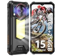 OUKITEL WP53 Pro Telephone Incassable 2025, 24GO+256GO Smartphone Incassable Android 15, 11000mAh/18W, Écran 6.52" HD, 900LM Lampe de Camping, 50MP+8MP, 4G Dual SIM/NFC/OTG/Telephone de Chantier