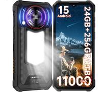 OUKITEL WP53 Pro Telephone Portable Incassable Android 15-11000mAh Lampe Camping,24GO(8+16)+256GO,6,52 Pouces Smartphone 128dB Haut-Parleurs,50MP/GPS/NFC/OTG/2Ans Garantie,Noir