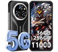 OUKITEL WP55 5G Telephone Portable Incassable Android 15 2025, 36GO+256GO/2TO Smartphone Incassable, 11000mAh/33W, 6.6" FHD+ 120Hz, 108MP+32MP Caméra, Dual SIM/NFC/Face ID, Telephone de Chantier