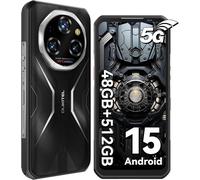 OUKITEL WP55 Pro 5G Smartphone Incassable - Android 15, 48Go+512Go Telephone Portable Incassable 108MP+32MP Vision Nocturne 120Hz 6.6"" 2.4K FHD+ 11000mAh+33W IP68/IP69K Dual SIM/NFC/OTG-2025 Noir